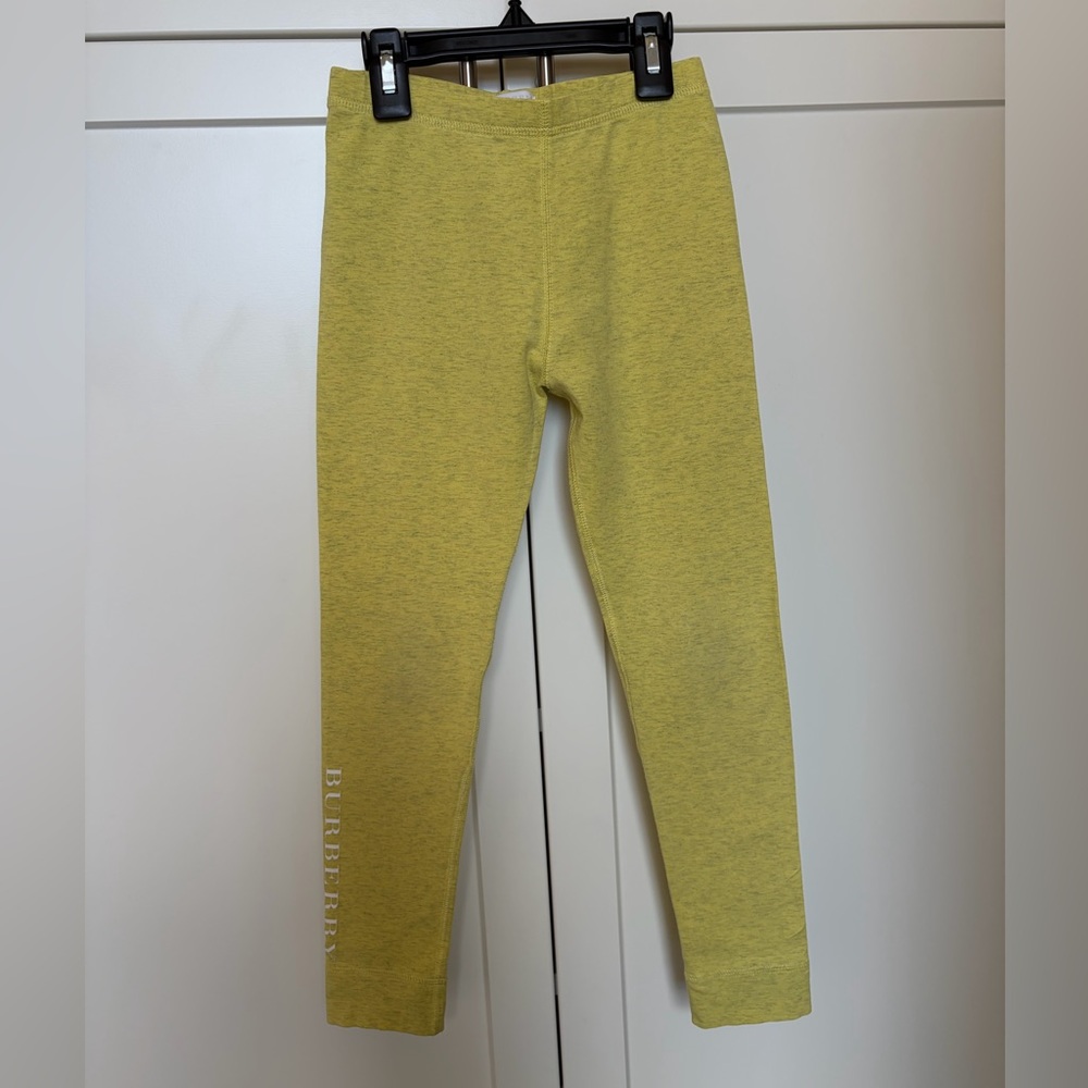 Burberry Kids Vibrant Yellow leggings, size 8